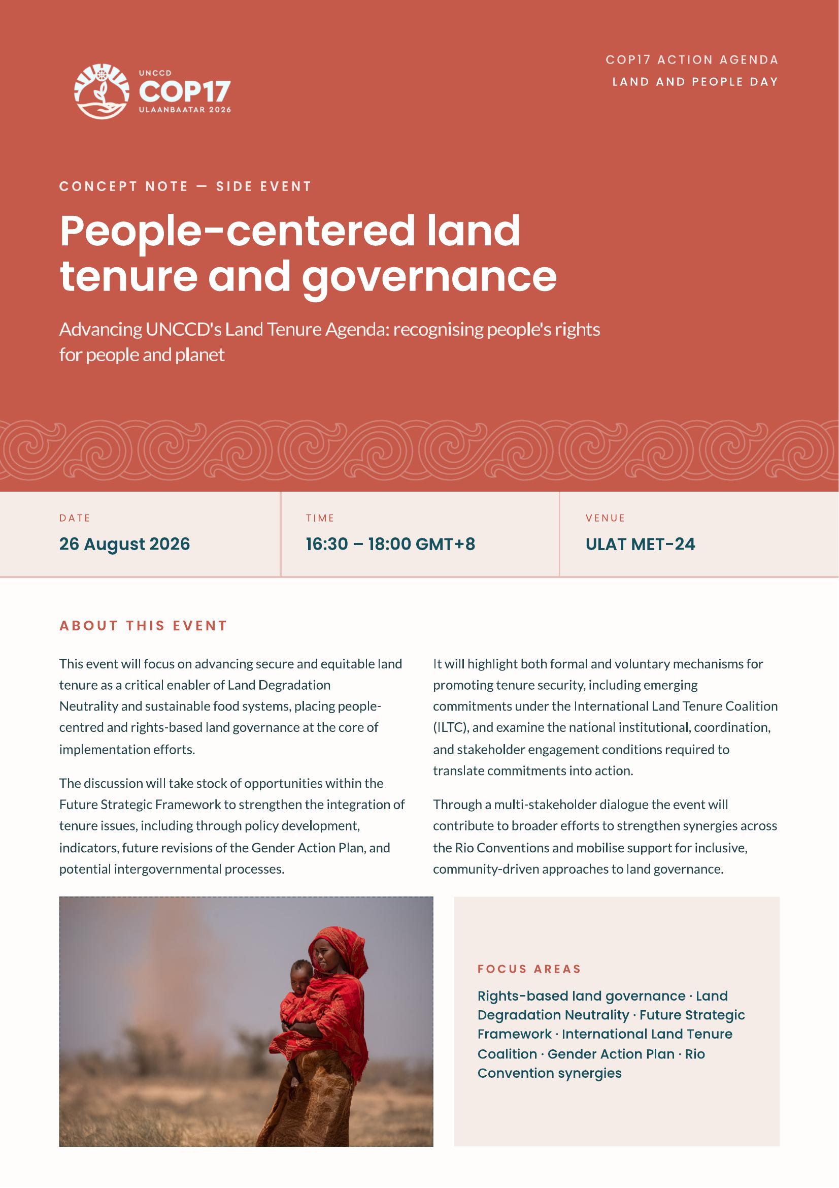 Action Agenda – Land and People Day